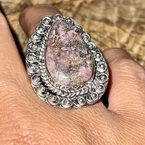 Rhodonite Ring Size 7 1/2